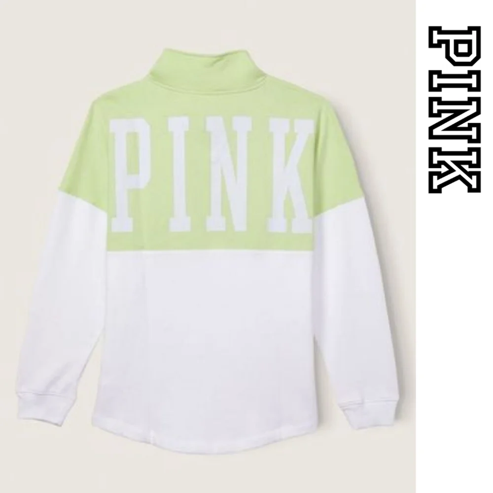 Victoria's Secret Pink - Half Zip Varsity Oversized Sweater - Medium - Picture 4 of 5